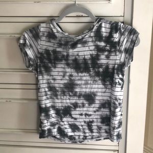 Tie dye striped tee